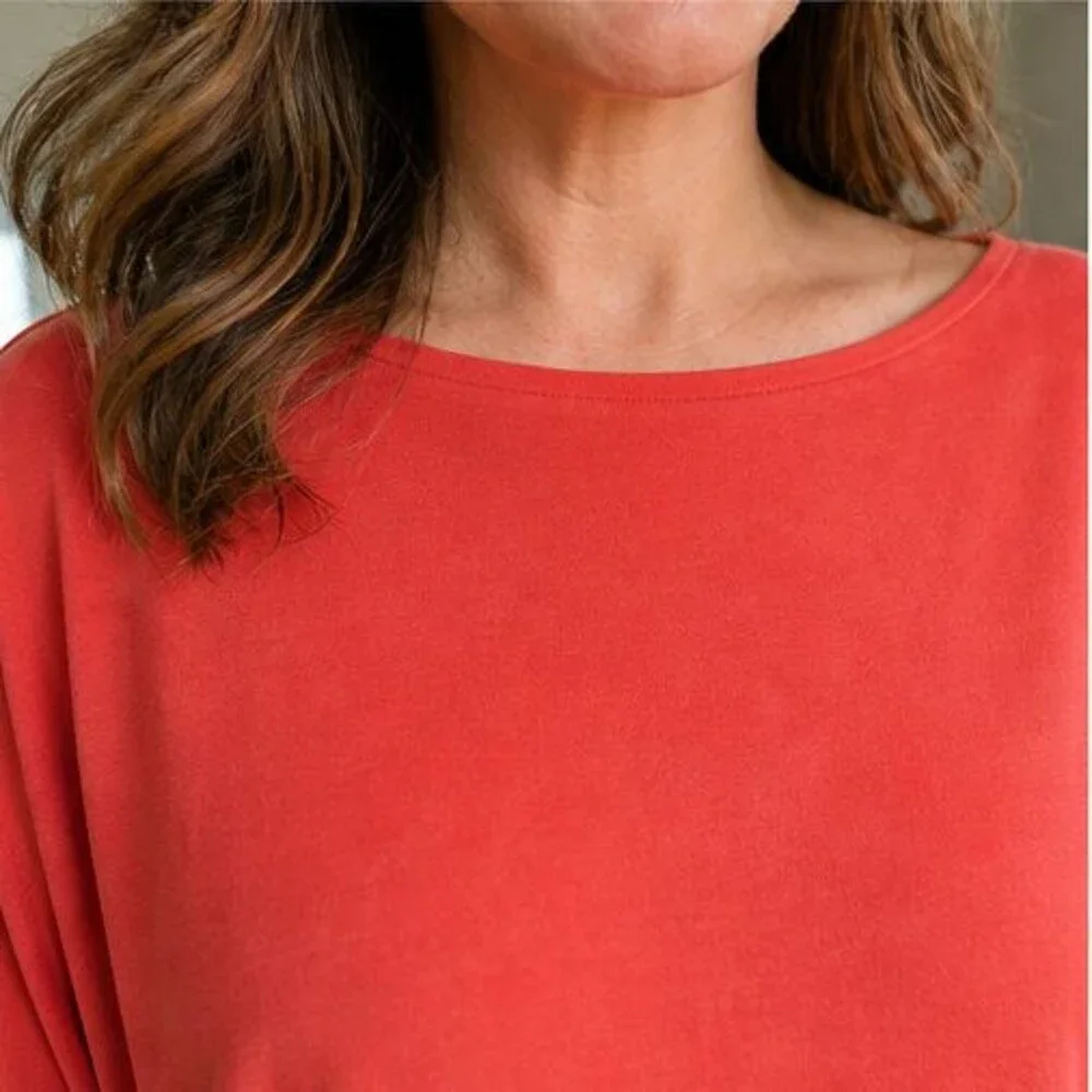 Blue V Neck Top